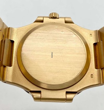 Patek Philippe Nautilus Yellow Gold Diamond Automatic Watch 37mm Nautilus