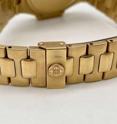 Patek Philippe Nautilus Yellow Gold Diamond Automatic Watch 37mm Nautilus