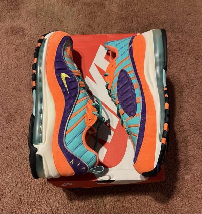 2018 Nike Air Max 98 Qs Cone 924462 800 Us10 5