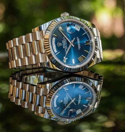 Rolex Day-date 40 White Gold - Blue Dial