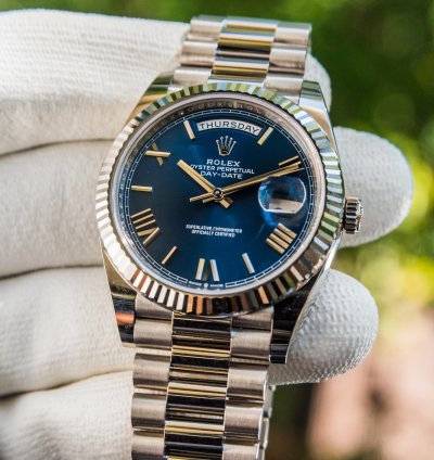Rolex Day-date 40 White Gold - Blue Dial