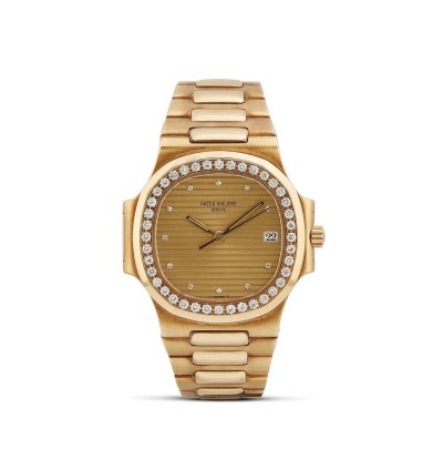 Patek Philippe Nautilus Yellow Gold Diamonds Bezel