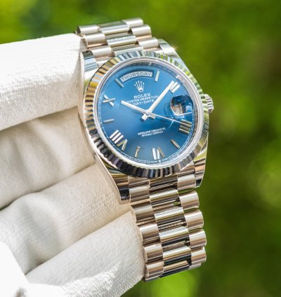 Rolex Day-date 40 White Gold - Blue Dial