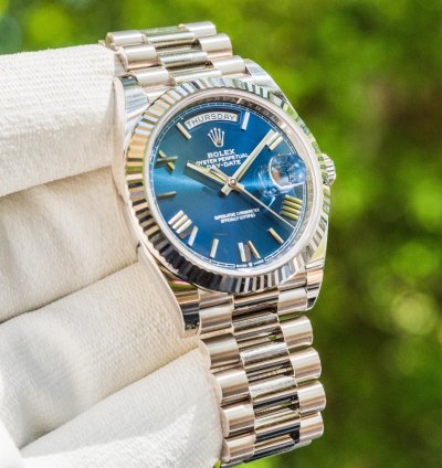 Rolex Day-date 40 White Gold - Blue Dial