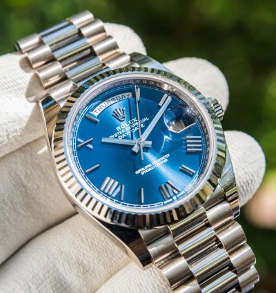 Rolex Day-date 40 White Gold - Blue Dial