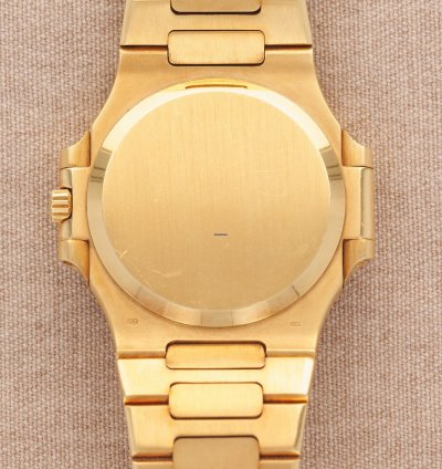 Patek Philippe Nautilus Yellow Gold Nautilus Ref 3700 With Diamond Bezel