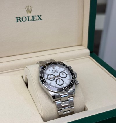 Rolex Daytona Panda White Nuovo 2025 Aprile New Model Full Set Con Documenti Scatola Rolex