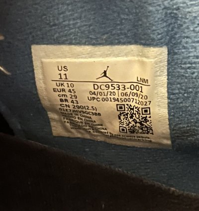 Jordan 4 Union Off Noir Size 11