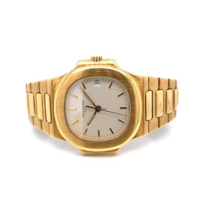 Patek Philippe Nautilus Yellow Gold White Dial 37 5mm