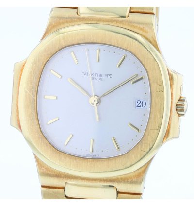 Patek Philippe Nautilus Yellow Gold White Dial 37 5mm