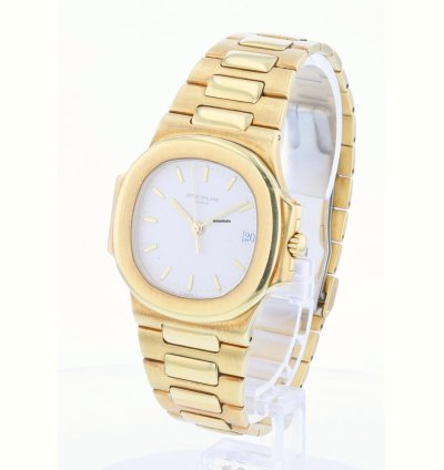 Patek Philippe Nautilus Yellow Gold White Dial 37 5mm