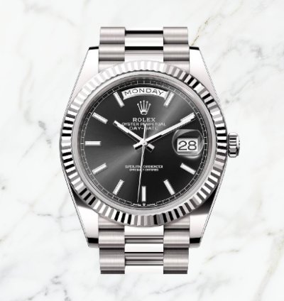 Rolex Day-date 40 White Gold Black Dial 228239 new Unworn