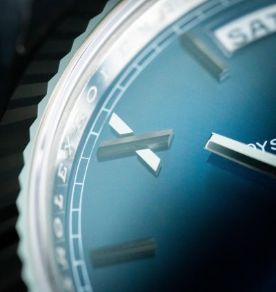 Rolex Day-date 40 White Gold Blue Dial President Bracelet Bnib Complete Set