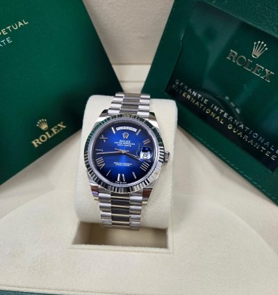 Rolex Day-date 40 White Gold Blue Ombre