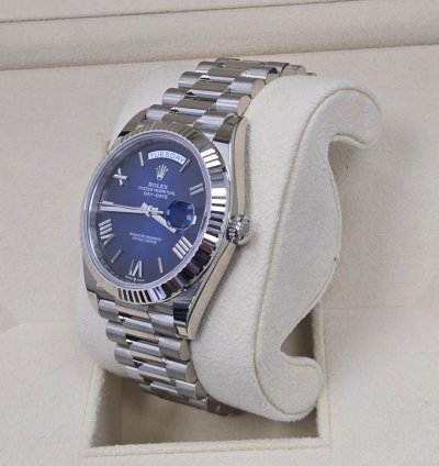 Rolex Day-date 40 White Gold Blue Ombre