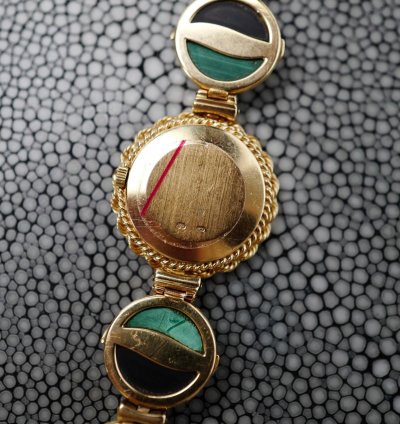 Patek Philippe Onyx Malachite Diamond Watch Ref 4282