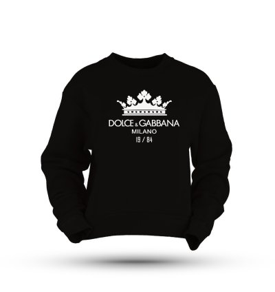 Dolce Gabbana Crown Logo Print Cotton Sweatshirt Size Usa