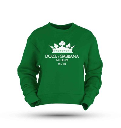 Dolce Gabbana Crown Logo Print Cotton Sweatshirt Size Usa