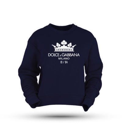 Dolce Gabbana Crown Logo Print Cotton Sweatshirt Size Usa