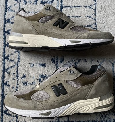13 New Balance 991 Miuk Jjjjound Grey Olive Brown M991jja