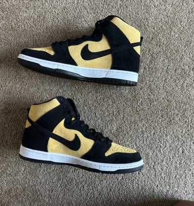 Nike Sb Dunk High Pro Black Vasity Maize