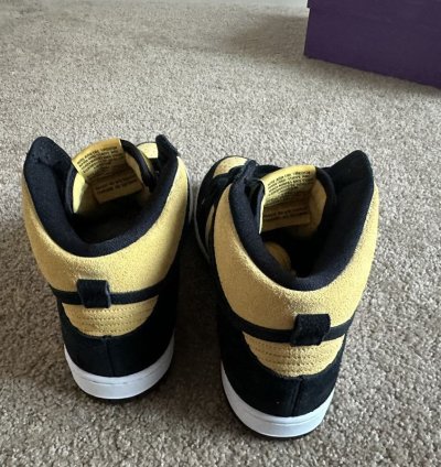 Nike Sb Dunk High Pro Black Vasity Maize