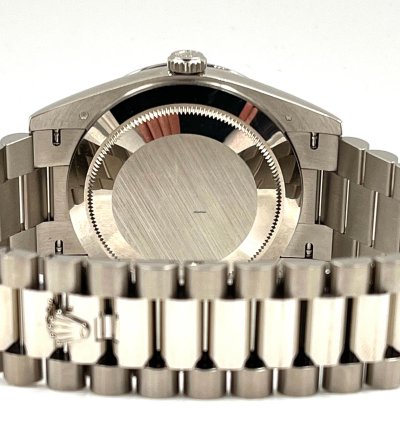 Rolex Day-date 40 White Gold Day-date 40mm Meteorite Dial Diamond Bezel 228349rbr Unworn 2024