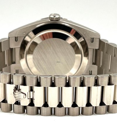 Rolex Day-date 40 White Gold Day-date 40mm Meteorite Dial Diamond Bezel 228349rbr Unworn 2024