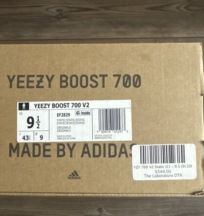 2018 Yeezy Boost 700 V2 Static - Pair 1st Batch Yzy