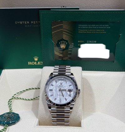 Rolex Day-date 40 White Gold Meteorite