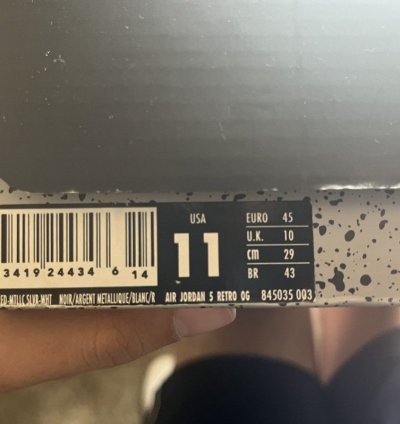 Jordan 5 Black Mettalic