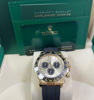 Rolex Daytona Pikachu Daytona Yellow Gold Golden And Black Index Dial Oysterflex Strap 126518ln