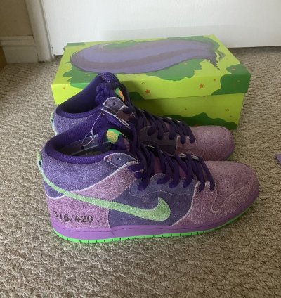 Nike Sb Dunk High Pro Reverse Purple Skunk 316 420