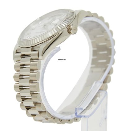 Rolex Day-date 40 White Gold Mop Diamond Dial On Presidential Complete Set Unworn 2024