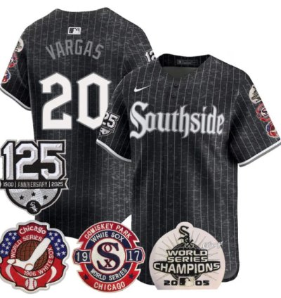 Miguel Vargas Jersey 20 Chicago White Sox 125th Anniversary World Series Champions City Connect