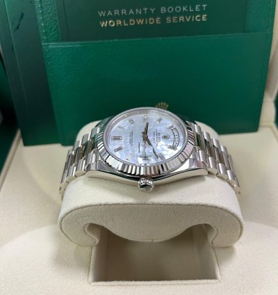 Rolex Day-date 40 White Gold Mother Of Pearl Diamond Dial 228239