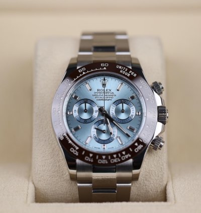 Rolex Daytona Platin Baguette Dia Dial - 2022 - Lc100 - Neu Ungetragen - Fullset