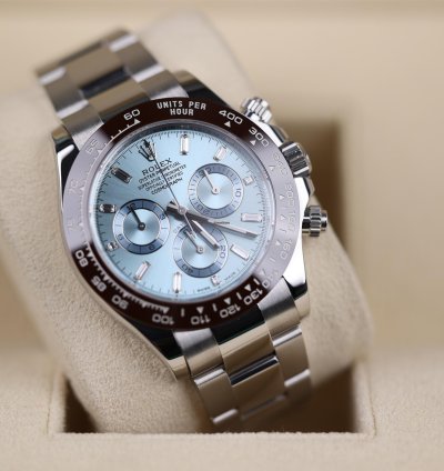Rolex Daytona Platin Baguette Dia Dial - 2022 - Lc100 - Neu Ungetragen - Fullset