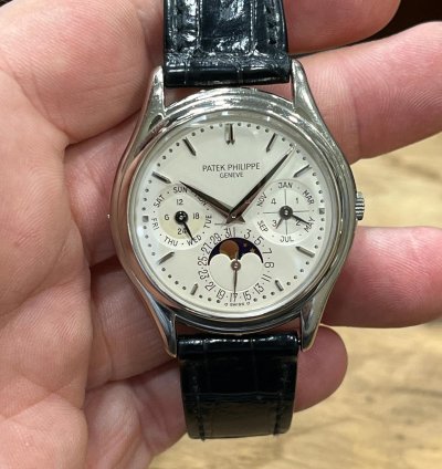 Patek Philippe Perpetual Calendar 3940g-second Series-1992 White Gold Perpetual Calendar Whith Extract Patek Philippe-never Polish