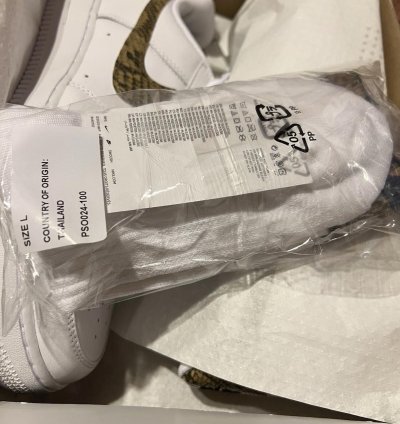 2019 Nike Men Air Force 1 Ivory Snake Ao1635-100 Us10 5