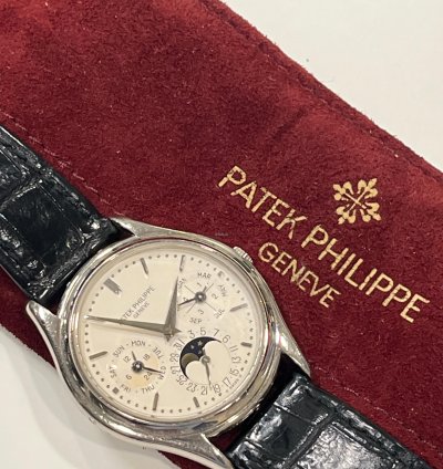 Patek Philippe Perpetual Calendar 3940g-second Series-1992 White Gold Perpetual Calendar Whith Extract Patek Philippe-never Polish