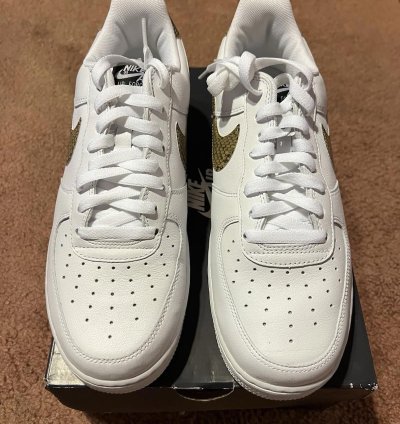 2019 Nike Men Air Force 1 Ivory Snake Ao1635-100 Us10 5