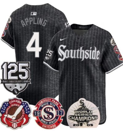 Luke Appling Jersey 4 Chicago White Sox 125th Anniversary World Series Champions City Connect