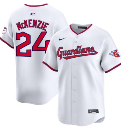 Triston Mckenzie Jersey 24 Cleveland Guardians 2025 Vapor Premier Limited All Stitched White