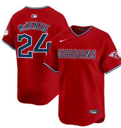 Triston Mckenzie Jersey 24 Cleveland Guardians 2025 Vapor Premier Limited All Stitched Red