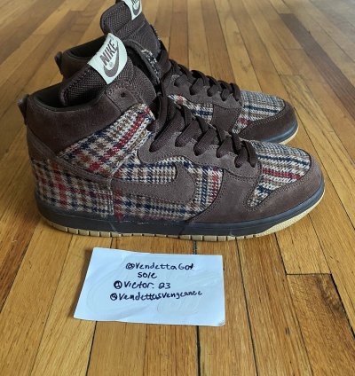 Nike Sb Dunk High Sample Tweed High Plaid 1 24 Us9