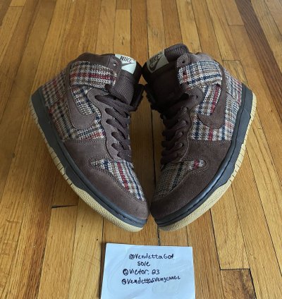 Nike Sb Dunk High Sample Tweed High Plaid 1 24 Us9