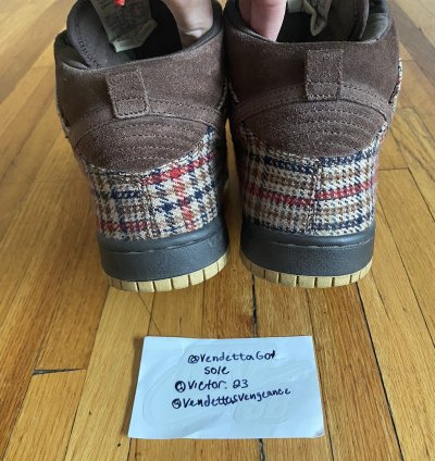 Nike Sb Dunk High Sample Tweed High Plaid 1 24 Us9