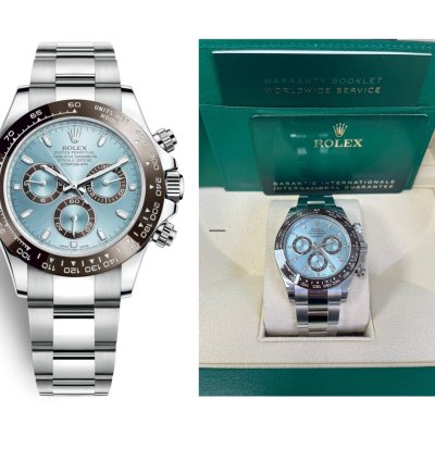 Rolex Daytona Platinum 40mm Ice Blue Index Dial