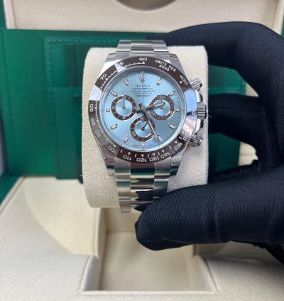 Rolex Daytona Platinum 40mm Ice Blue Index Dial